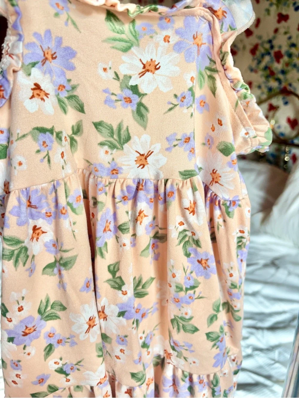 nwot btween floral ruffle girls dress 3t cottagecore spring easter pastel boho
